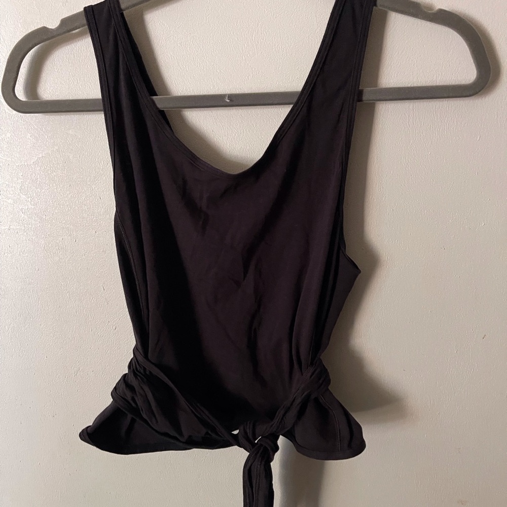 lululemon athletica Black Tie-Front Tank Top